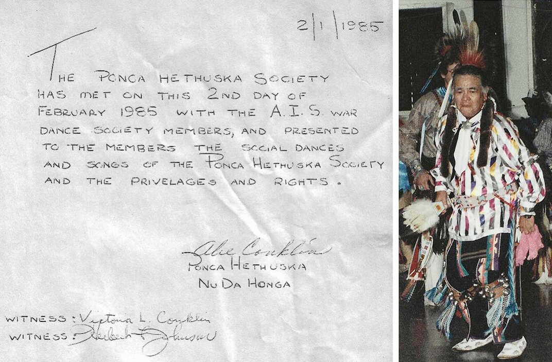 Ponca elders and AIS representatives